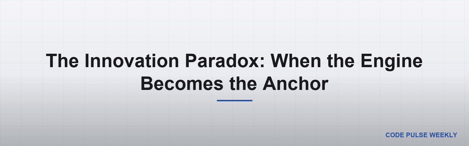 The Innovation Paradox: When the Engine Becomes the Anchor