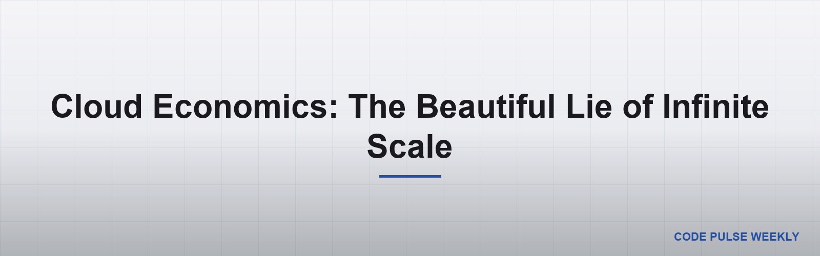 Cloud Economics: The Beautiful Lie of Infinite Scale