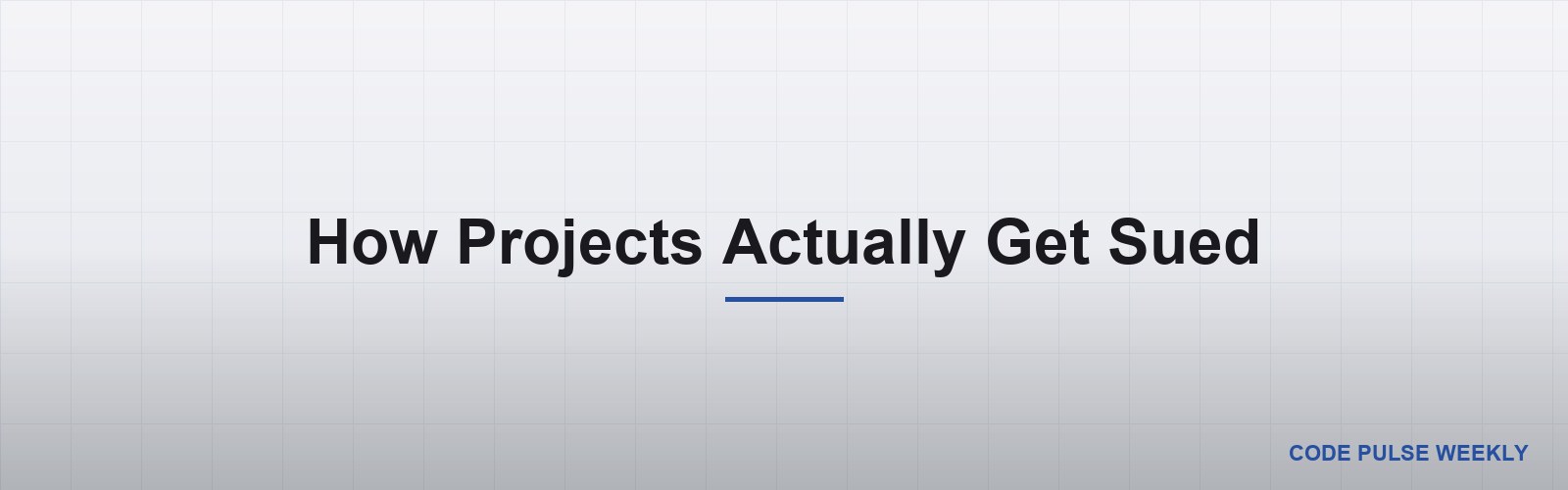 How Projects Actually Get Sued