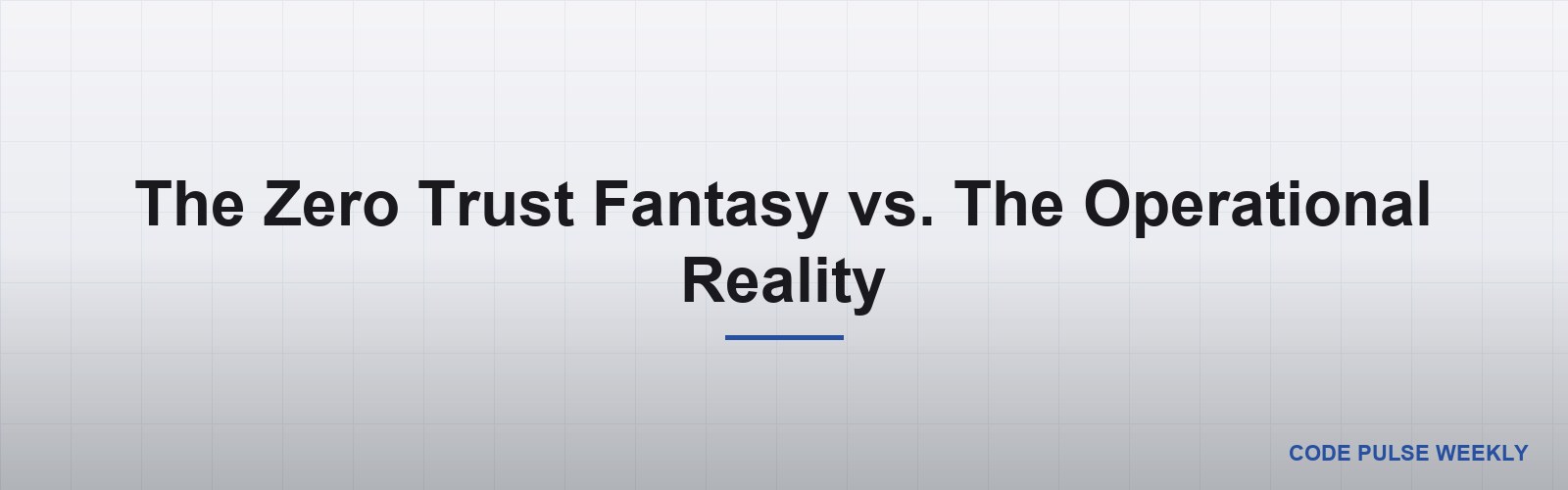 The Zero Trust Fantasy vs. The Operational Reality