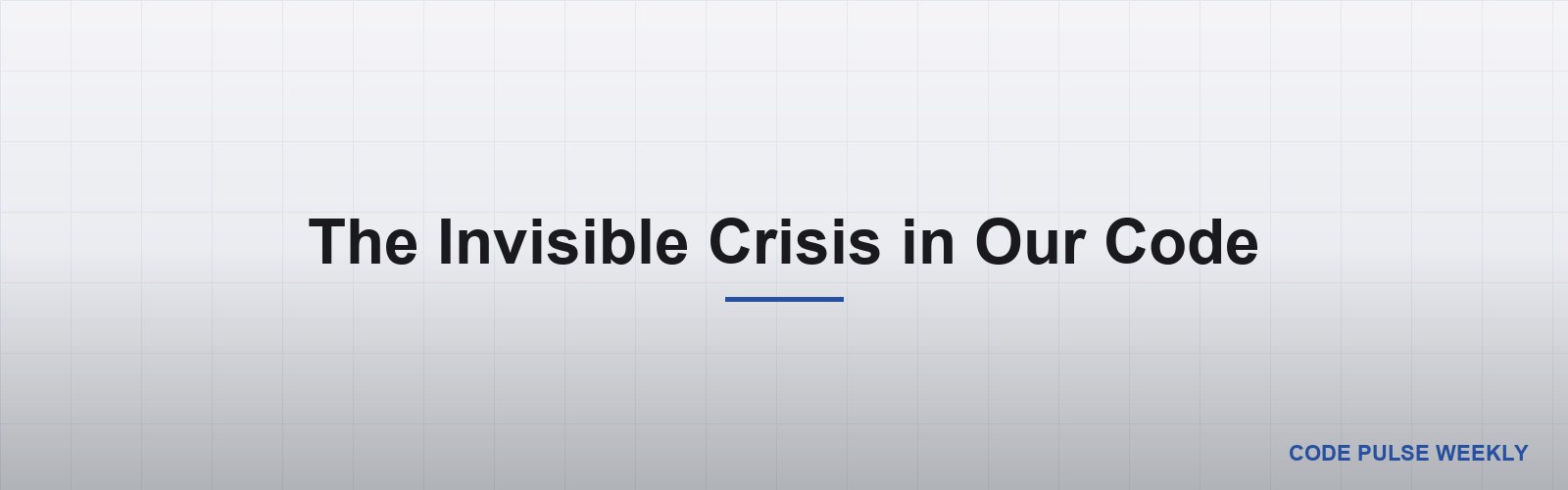 The Invisible Crisis in Our Code